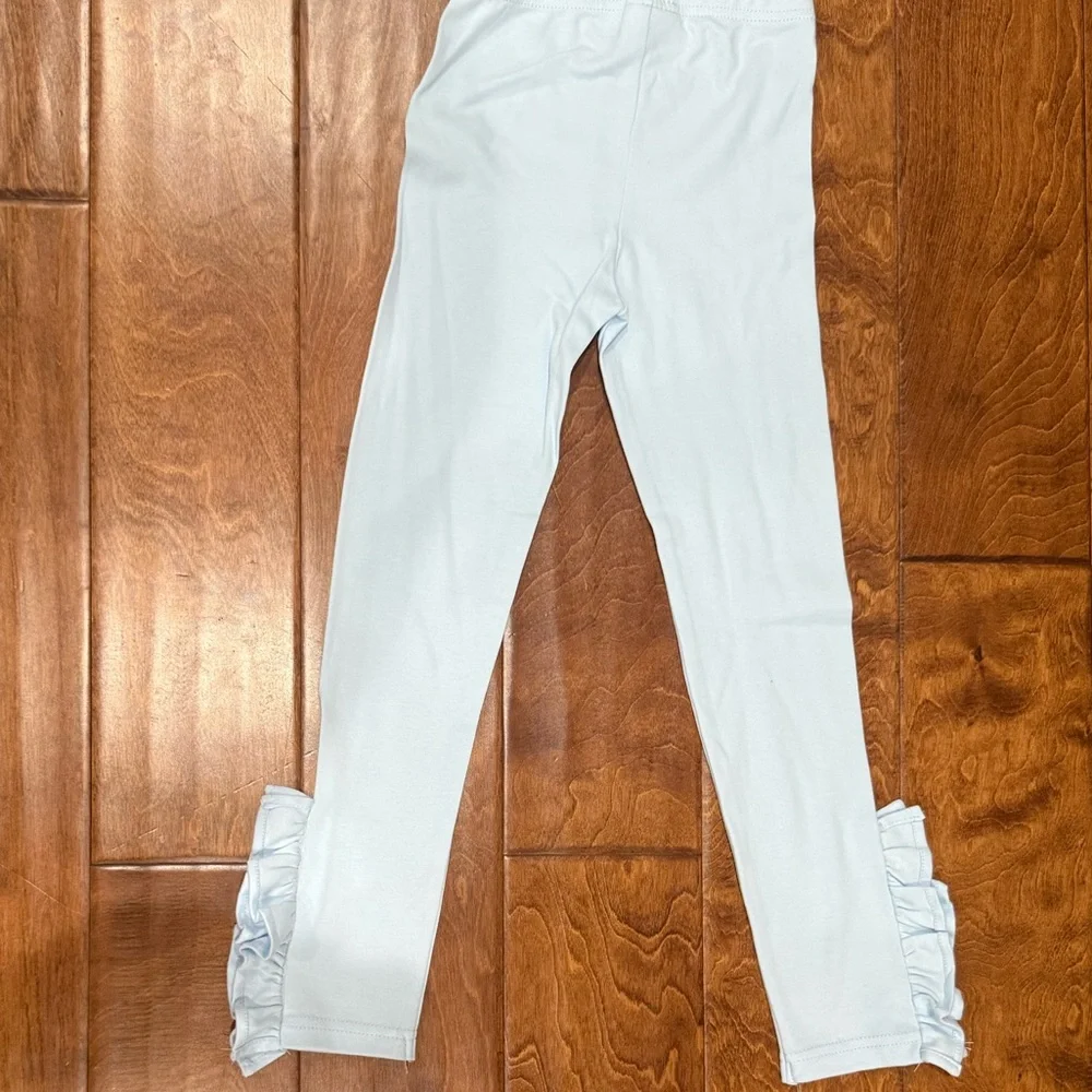 NWT Size 6 Classic Whimsy Blue Stripped Pumpkin Legging Set